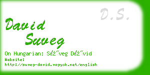 david suveg business card